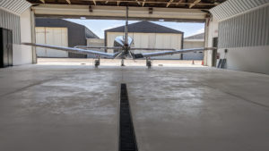 Tiffin Airport Hangar with Trench Drain