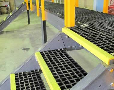 Fiberglass stair treads/platforms